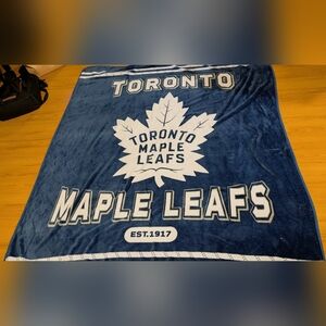 NHL Blue and White Blanket